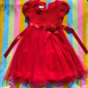 Bonnie Jean red holiday dress size 3t